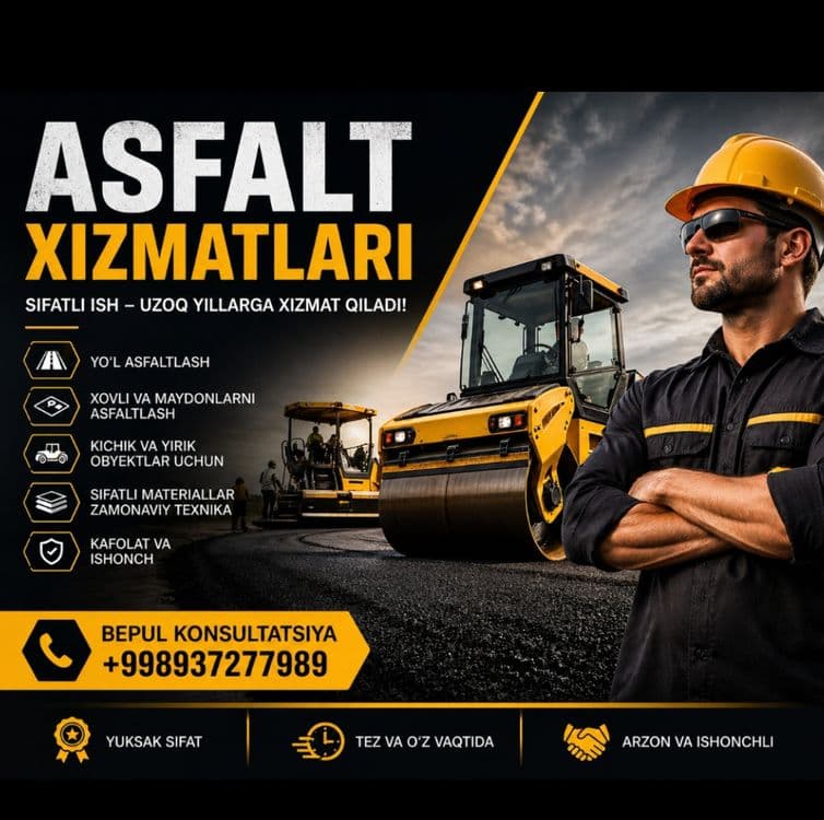 Asfalt ishlari qilamiz — 1