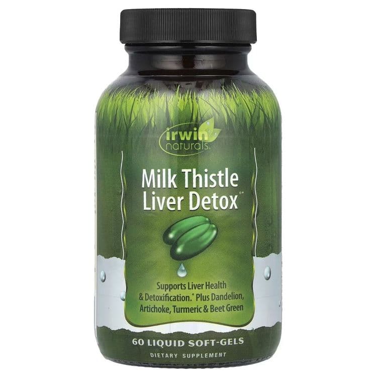Расторопша, Силимарин Irwin Naturals, Milk Thistle Liver Detox — 1