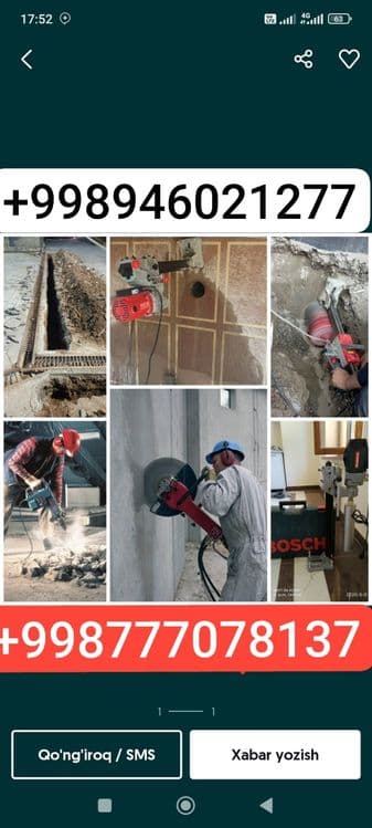 Beton kesish teshish xizmati — 1