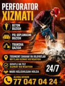 Перфоратор хизмати Алмазное бурение Алмазная резка