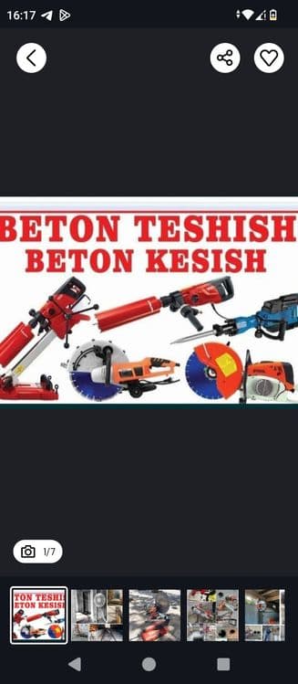 Almazni rezka biton kesish xar xil razmerda almazni bureniya perfarato — 1