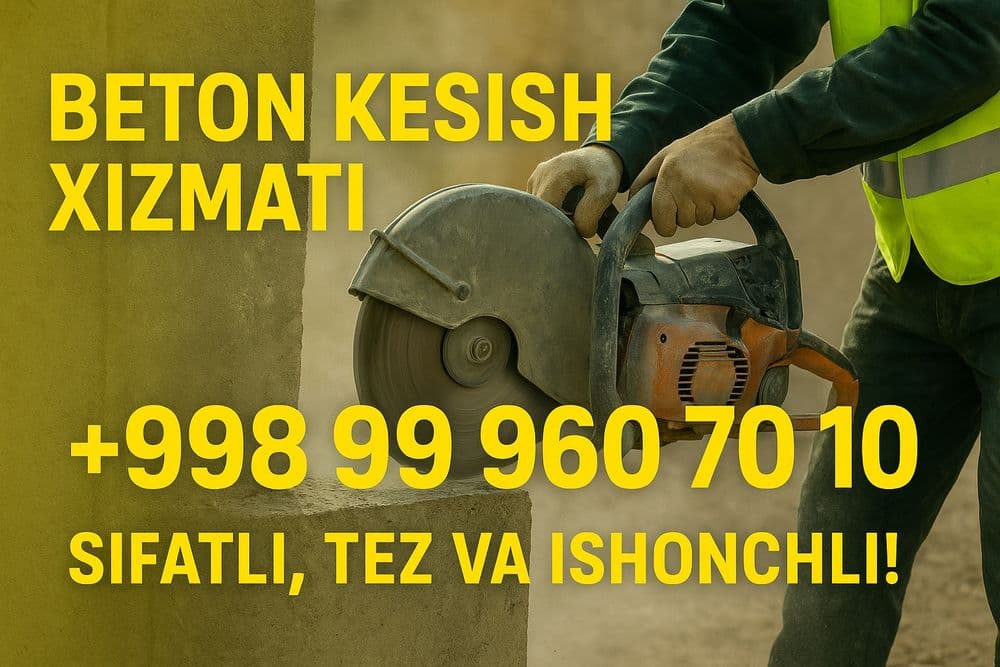 Beton kesish teshish xizmatllari almazne bureniya adboyne malatok — 1