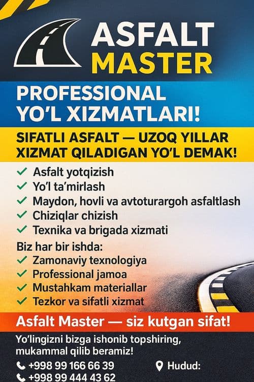 Asfalt sifatli va ishonchli асфальт — 1