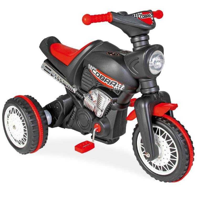 педальный мотоцикл Pilsan Cobra Black/Черный — 1