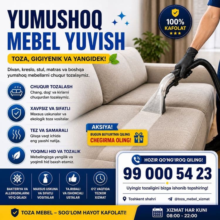 Ximchistka 24/7 xizmati — 1