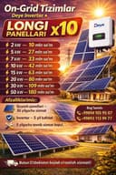 quyosh panell on grid 10 kvt longi x10