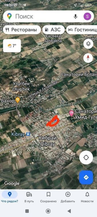 Qibray tumanida Sohibkor mahalasi Zardozlar kochasi da 8sotuli hovli — 1