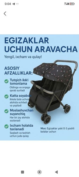 Egizaklar uchun ikkitalik kalyaska — 1