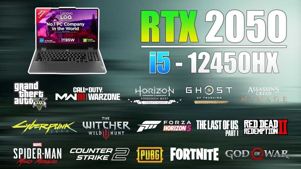 LOQ Intel Core i512450H/DDR5 8/512GB SSD RTX 2050 4GB FHD 144Hz 15.6 — 1