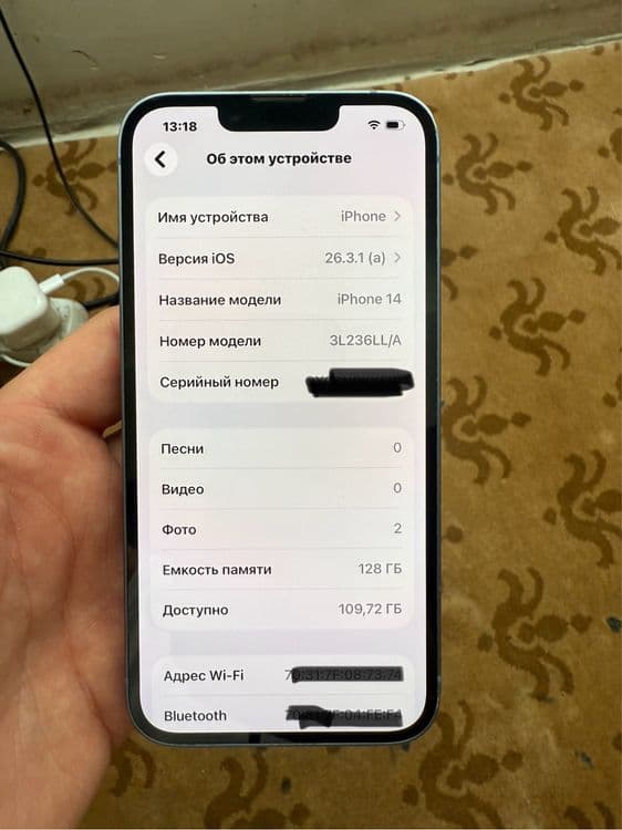 iphone 14 LLA 128 87 % — 1