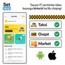 Tayyor Yandex Go uslubidagi superilova! Taksi, Ovqat, Market platforma