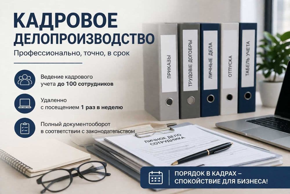 Возьму на ведение кадровое делопроизводство — 1
