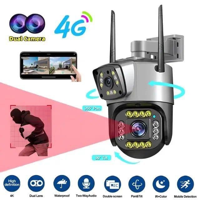 Video kuzatuv kamera Wifi-4G 360° градус наружная камера — 1
