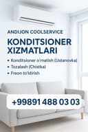Konditsioner o‘rnatish (Ustanovka) (Chistka)
Tozalash (Chistka)
KONDI