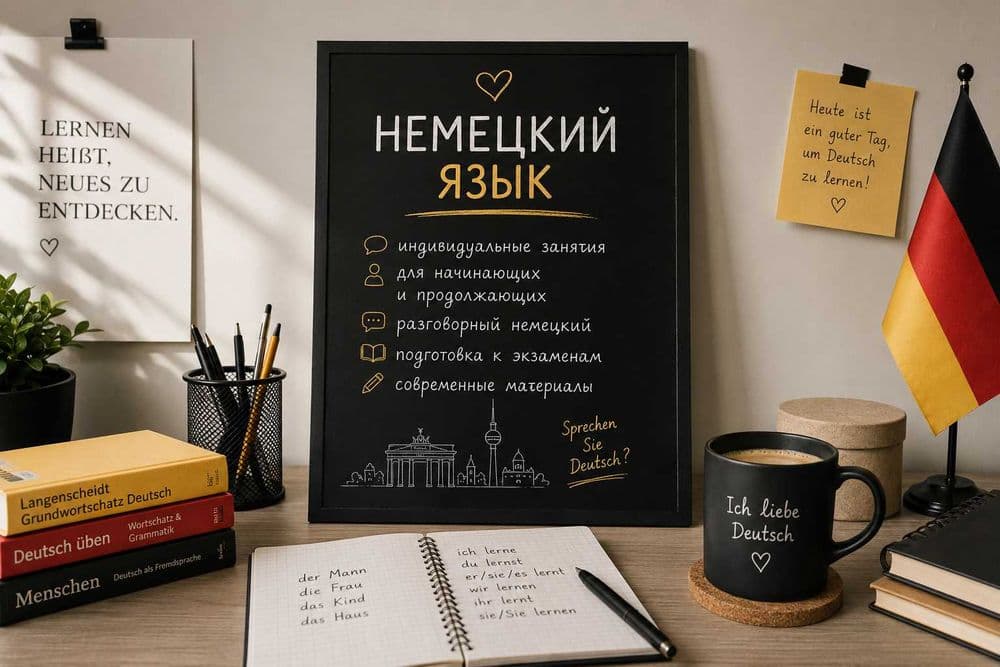 Репетитор немецкого языка онлайн | A1–B2 | Goethe / TELC / переезд — 1
