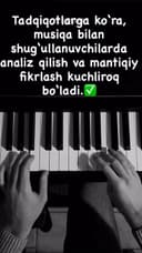 Barcha uchun individualniy fortepiano darslari qulay narxlarda Обучени