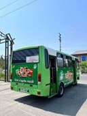 Samarqandda avtobuslarda reklama Реклама на автобусах в Самарканде