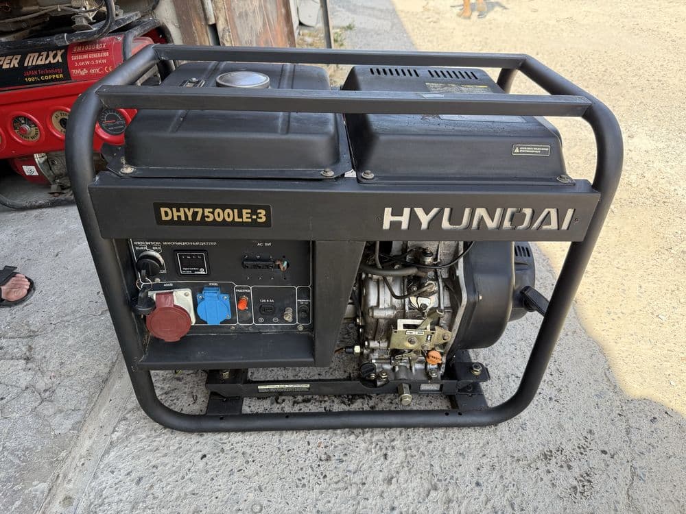 * HYUNDAI DHY7500LE-3 генератор-движок 7.5 kW дизельный оригинал — 1