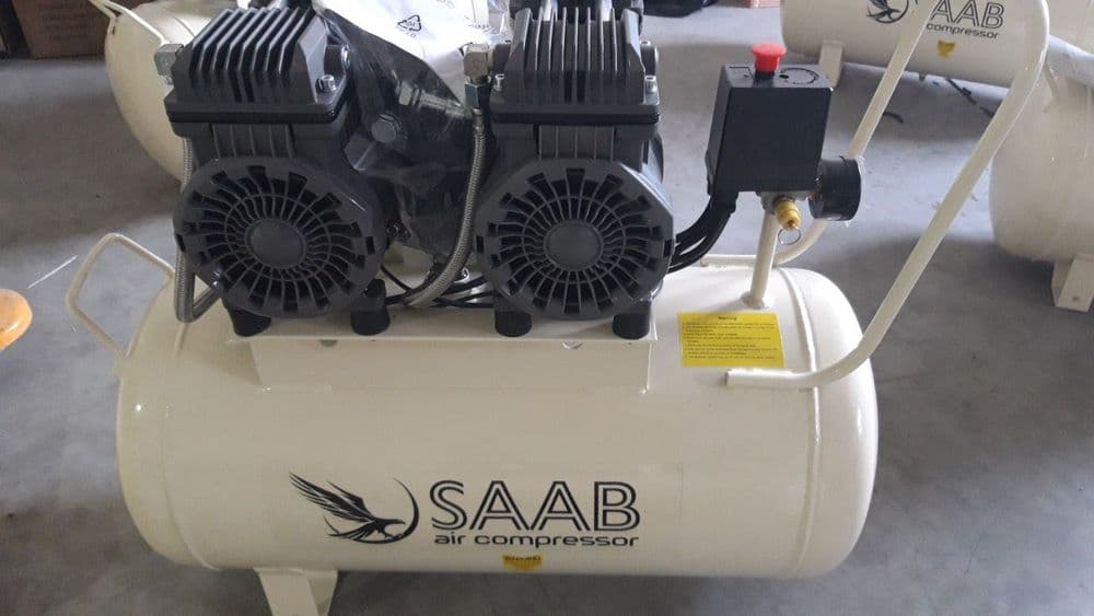Бесшумный воздушный компрессор SAAB KAW-1390*2 (кВт 2.8) // 50л — 1