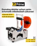 Dumaloq idishlar uchun yarim avtomatik etiketkalash uskunasi. Этикетка