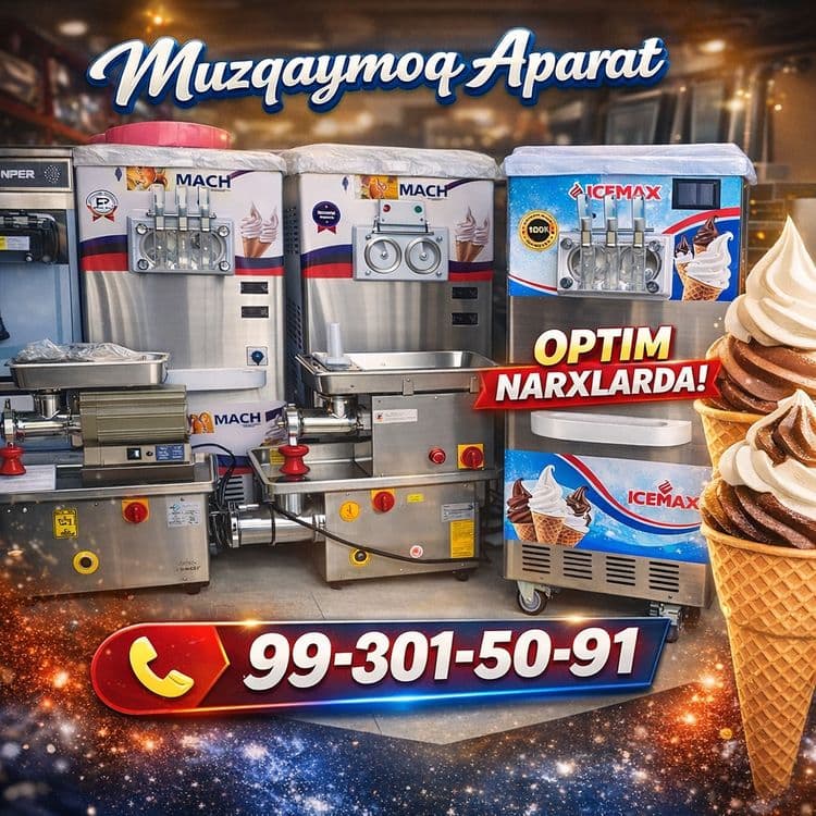 Frezir fergamat 380v argenal muzqaymoq aparat 1 qul optim narxlarda — 1