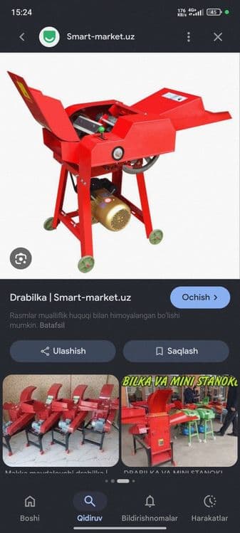 Drabilka ot xashak maydalash uchun hol va quruq aralash — 1