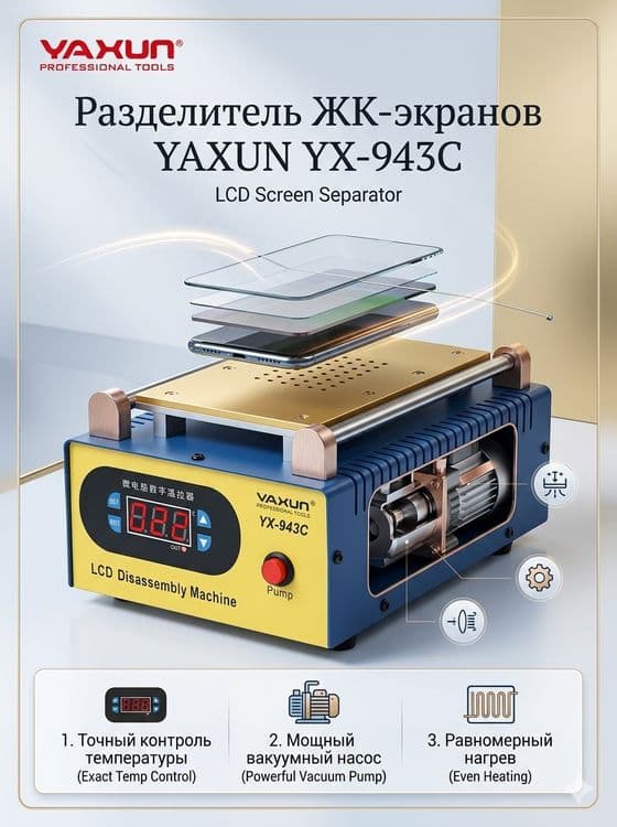 Разделитель ЖК-экранов YAXUN YX-943C — 1