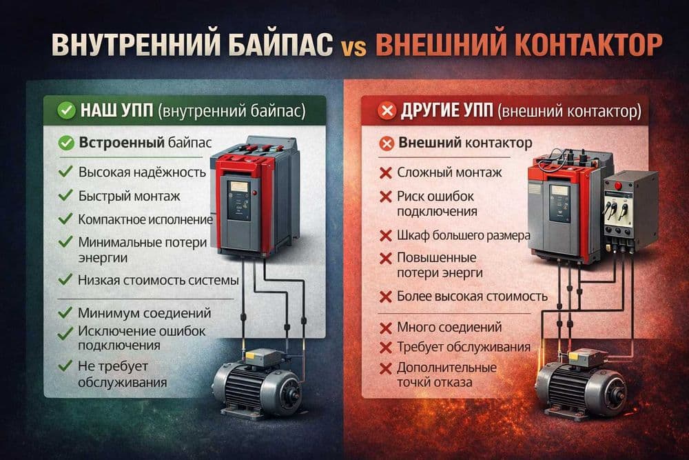 устройство плавного пуска SOFTSTARTER заводской байпас — 1