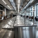 XaaN Steel Liniya razdachi nerjaveyk Овқат тарқатиш линияси Нержавейка