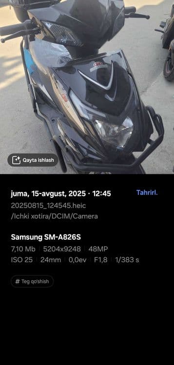 Skuter 75-80 km yuradi — 1