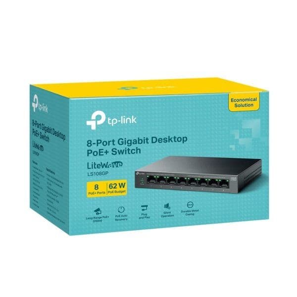 # 8 port TPLink LS108GP (8 port PoE+) Switch Гигабитный коммутатор хаб — 1