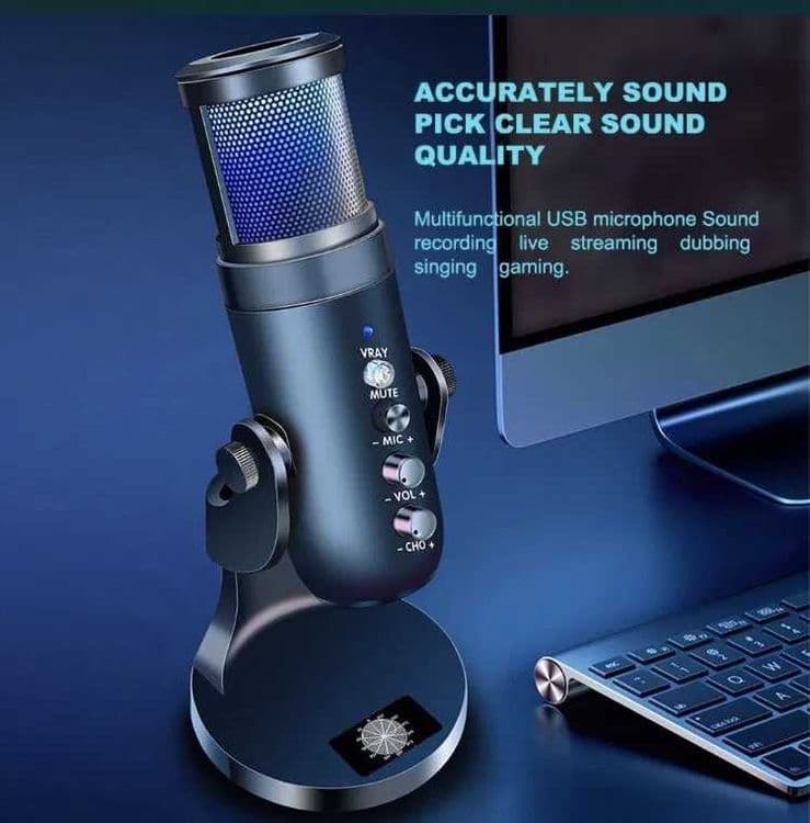 Профессиональный настольный микрофон Jmary MC-PW9 RGB — 1