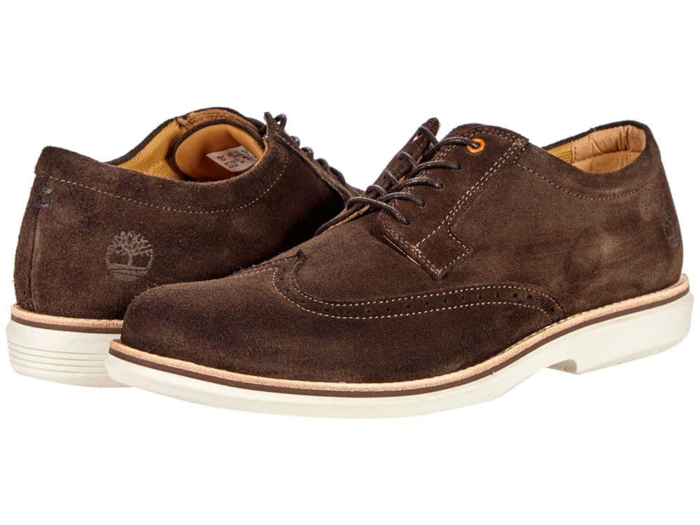 Мужские Оксфорды Timberland City Groove Brogue(коричневые) — 1
