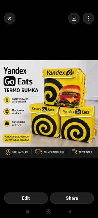 Yandex termo sumka — 1