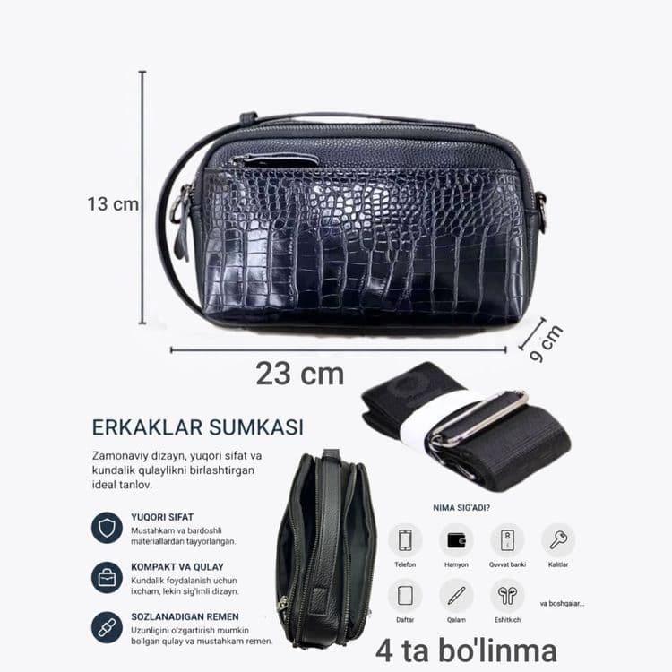 Barsetka erkaklar sumkasi. Барсетка сумка — 1