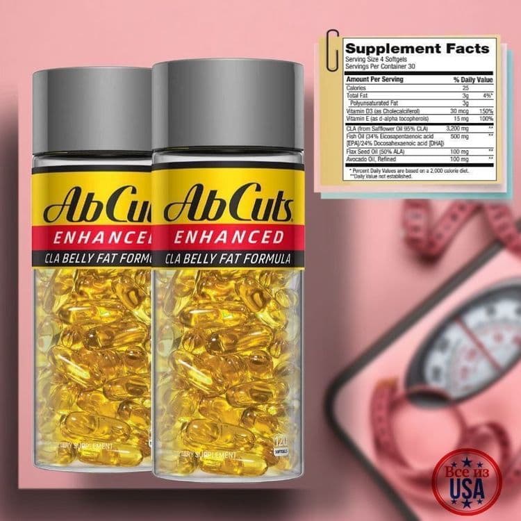 Для похудения 240 капсул Ab Cuts Enhanced CLA из Америки — 1