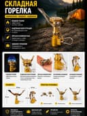 Складная туристическая газовая плита