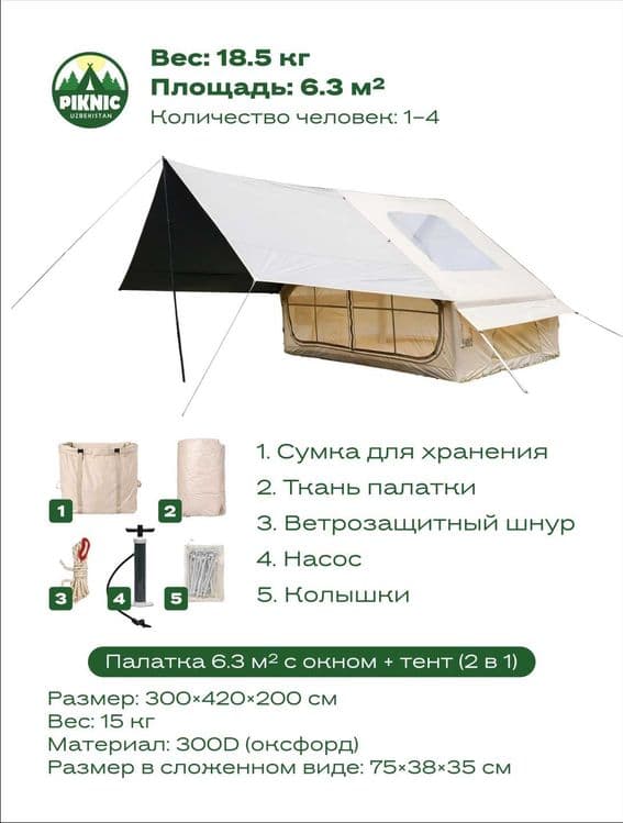 Надувная палатка для пикника. — 1
