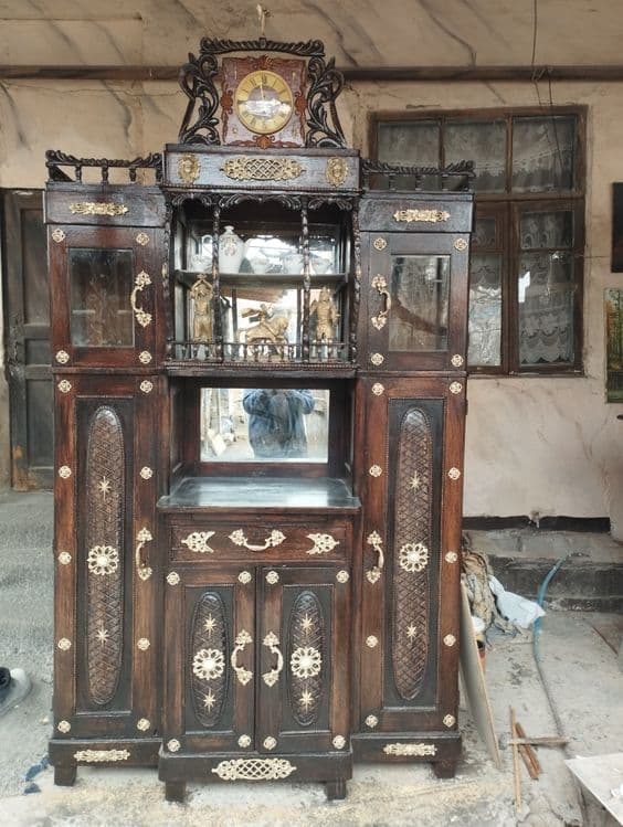 Старинный антикварный мебель буфет бар бронза — 1