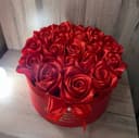 Роза из атласных ленточек
