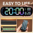 RGB Smart Настенные LED часы с таймером и пультом. Девор LED СОАТ