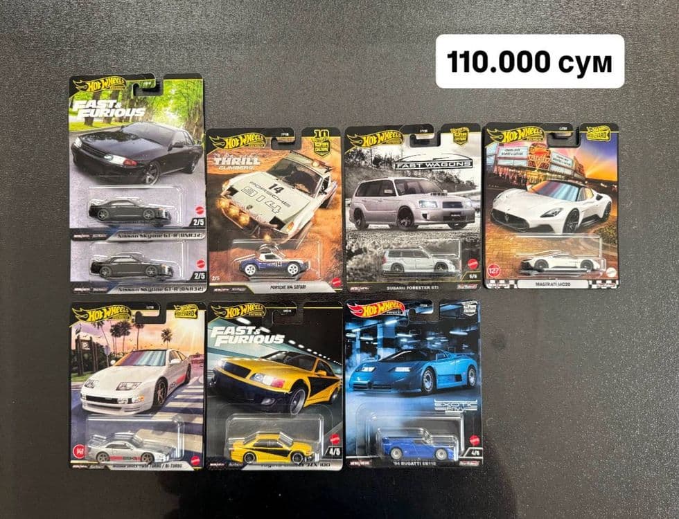 Hot Wheels Maserati, Nissan, Porsche, Mustang, Tesla, Pagano — 1