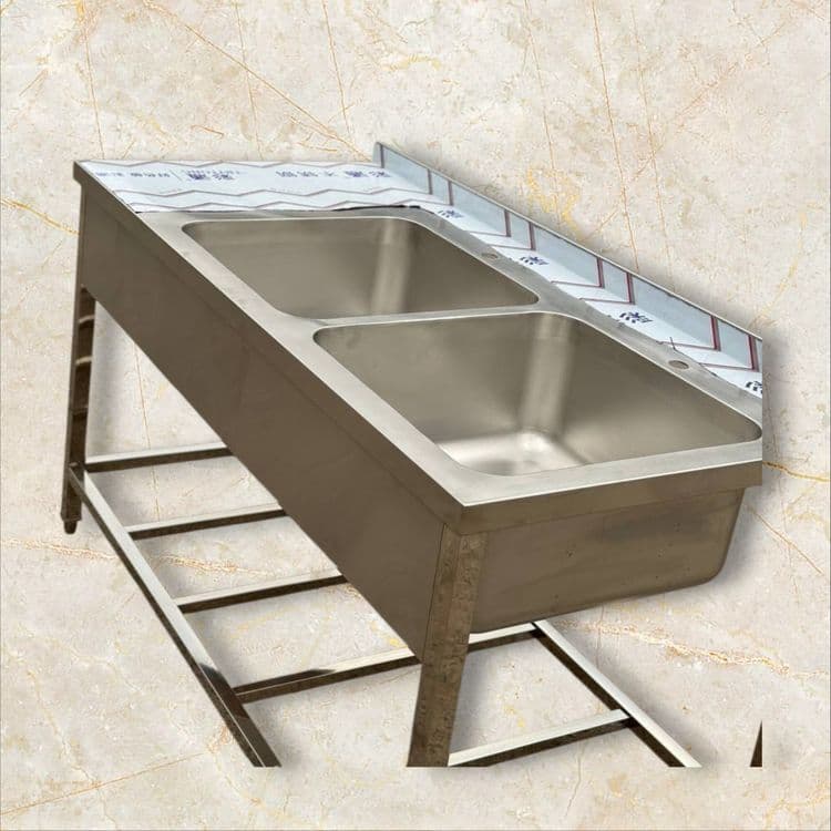 Двухсекционная мойка из нержавейки (INOX) — 1