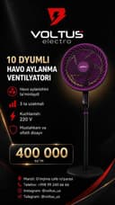 10 dyumli havo aylanma ventilyatori
