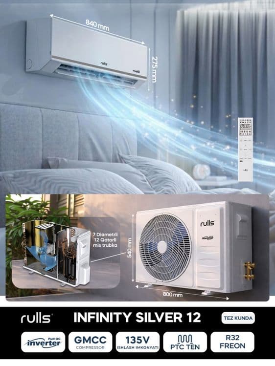 Кондиционер Rulls 12 DC Invertor Доставка бесплатно — 1