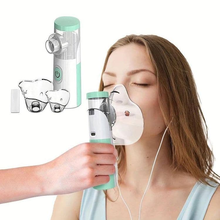 Mini Ingalyator Allergiya, shamollash, bronxit yoki astma bo‘lgan un — 1