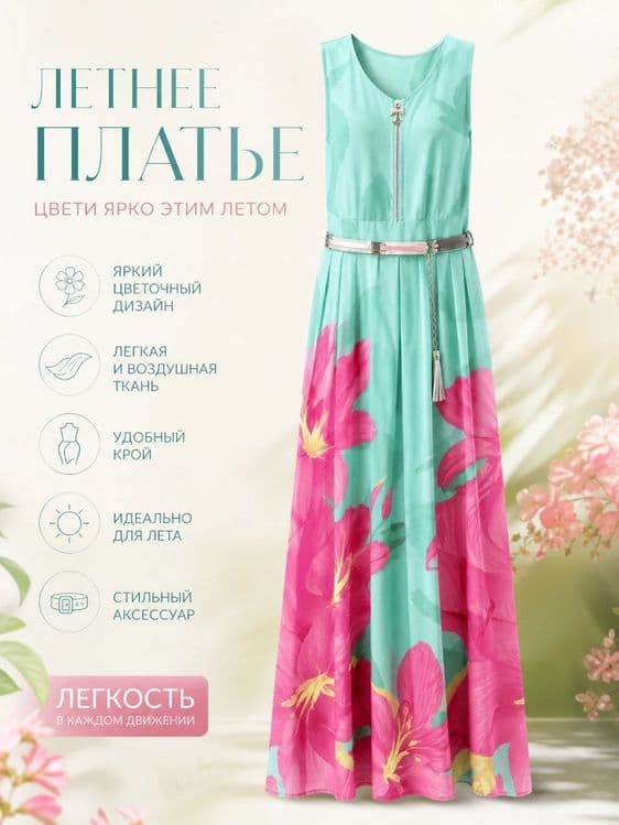 Лёгкое Яркое платье на лето — 1