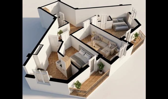 3 xonali kvartira, 85 m² — Sohil qasri — 1