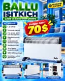 Ballu elektr isitkich – 2 kVt, termostatli (pechka)